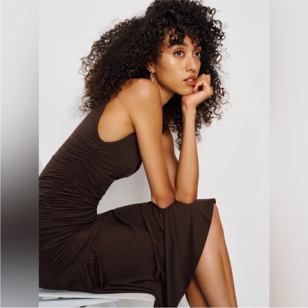 NWT reformation Kayla knit dress in mole - size s - Picture 3 of 6
